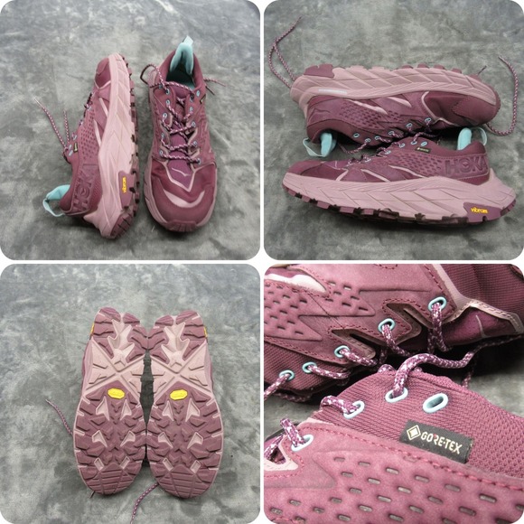 Hoka One One Shoes - Hoka Womens Shoes 8.5 B Anacapa Low GTX Purple Trail‎ Goretex Light Grippy EUC